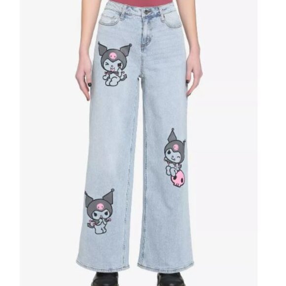 SANRIO Kuromi Straight Leg Jeans - Picture 1 of 10